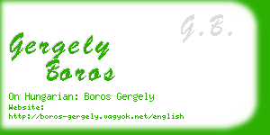 gergely boros business card